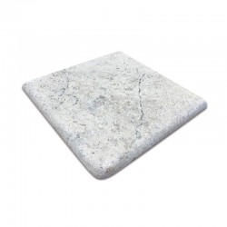 Angle margelle sortant travertin vieilli Silver